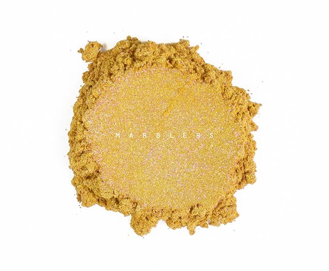 MARBLERS Glitter Mica Powder [Rosy Gold] 0.14oz (4g) | Glitter Mica | Highly Pigmented | Non-Toxic, Vegan, Cruelty-Free | Eyeshadow, Body Butter, Nail Polish, Nail Art | Party, Body, Face Makeup