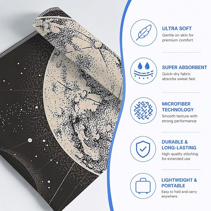Yoga Mat Towel, Hot Yoga Non Slip with 4 Corner Pockets, 70 x 26 in | Soft Absorbent Microfiber With Four Corner Pockets, Fits Over Yoga Mats For Hot Yoga, Pilates, Gym, And Travel