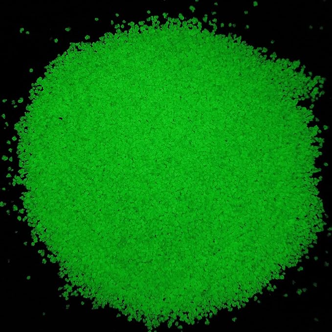TWINKLING Glow in The Dark Crushed Glass, Broken Glass Glitter, Glow in The Dark Stones Gems Chips for DIY Resin Art Epoxy Crafts, Nail Art, Jewelry Making, Geode Painting, 0.85mm(100g) (Green)