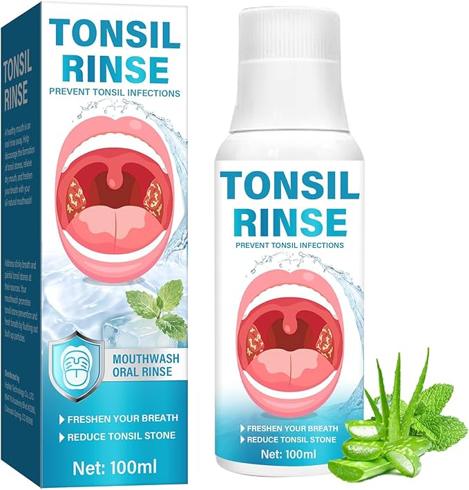 Tonsil Stone Remover Mouthwash, Natural Ingredients & Oral Rinse Liquid to Help Refresh Tonsil Area, Fast Effectively Soothe Dry Mouth & Freshen Breath Tonsil Stone Mouthwash, Smell Fresh