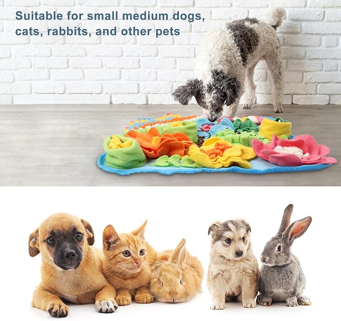 Snuffle Mat for Dogs, 15.4in Felt Wool for Small/Medium Pet Puzzle