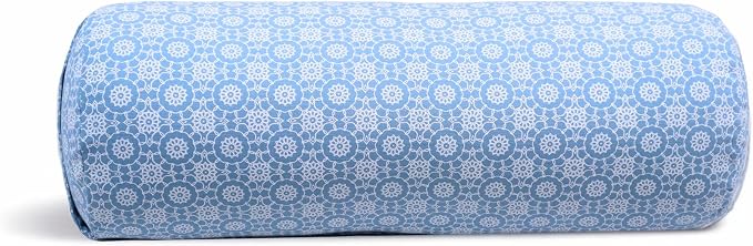 Yogikuti Iyengar Yoga Bolster for Restorative Yoga and Meditation – Lightweight Cotton Support Pillow with Handle for Easy Carry, Versatile for Pose Modification, Balance, Back Relief, and Relaxation