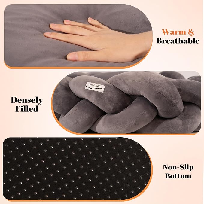 CHEERPALS Weave Cat Bed for Indoor Cats,Cute Pet Bed with Washable Cushion Fluffy Kitty Bed for Small Dog(Dark Gray)