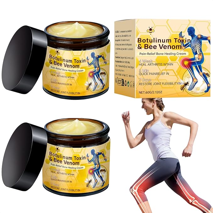 2Pcs Bee Venom Joint Gel Cream, Bee Venom Advanced Joint and Bone Cream, Advanced Professional New Bee Venom Professional Gel, for Back, Neck, Hands, Knee