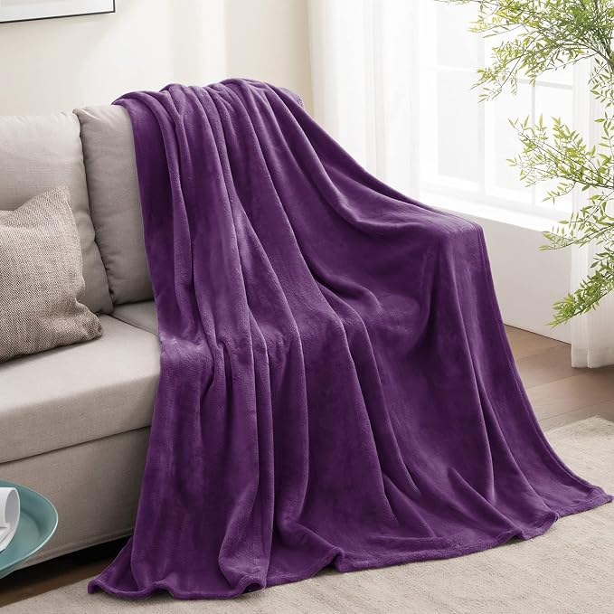 BEDELITE Fleece Blanket Soft Plush Throw for Couch Purple 50"x60" | Ultra Soft Fleece, Plush Microfiber, Lightweight Warmth, All Season Comfort, Fade Resistant, Machine Washable, Couch Sofa Bed