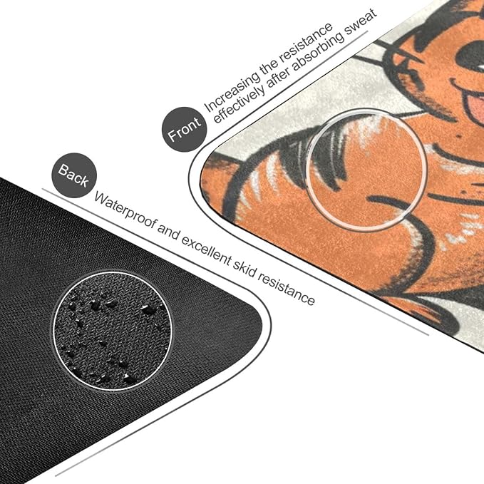 Comic Naughty Cats Yoga Mat for Home Workout Fitness Mat for Women Non Slip Exercise Mats with Storage Bag