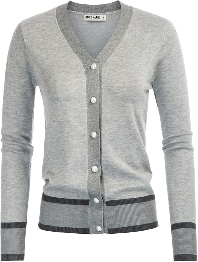 GRACE KARIN Cardigan Sweaters for Women Lightweight Long Sleeve Cropped Cardigan Summer Fall Fashion Clothing Outfits Shrug