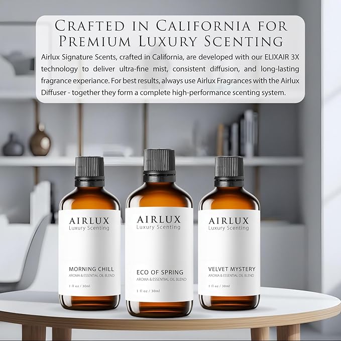 Mars 100 Smart Scent Diffuser, Elixair 3X Cold Air Essential Oil Diffuser up to 800 sq ft Coverage Home, Office, Bathroom, Living Room Decor, Dual 50ml Tanks, Battery Powered (Silver)