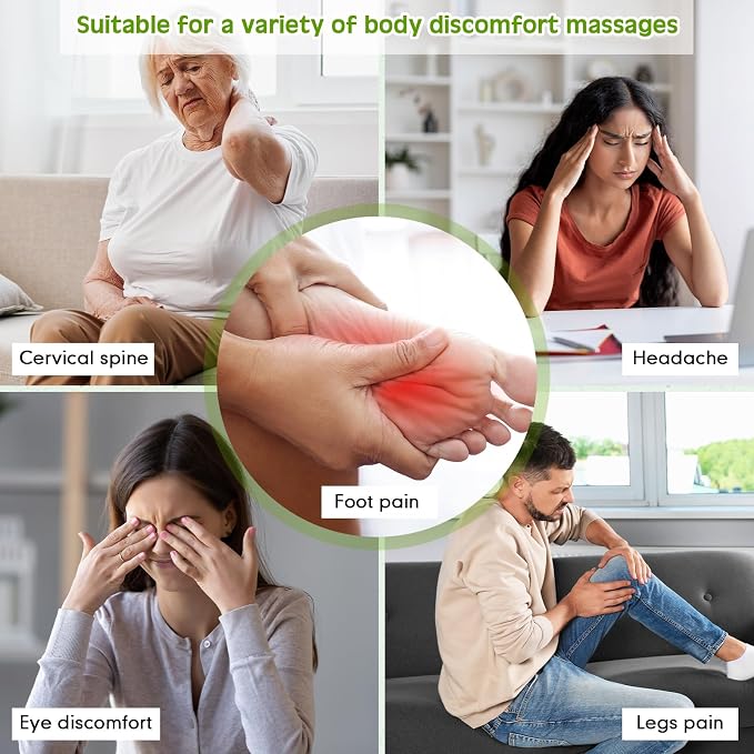Threlaco 16 Pcs Reflexology Socks and Gloves with Tools Foot Reflexology Socks with Acupressure Gloves & 8 Pcs Massage Point Tools Foot Relief Acupressure Massager Set for Women and Men(Green)