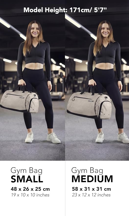 Fitgriff® Gym Bag for Men & Women with Shoe & Wet Compartment - Duffle Bag for Travel, Sports, Fitness & Workout