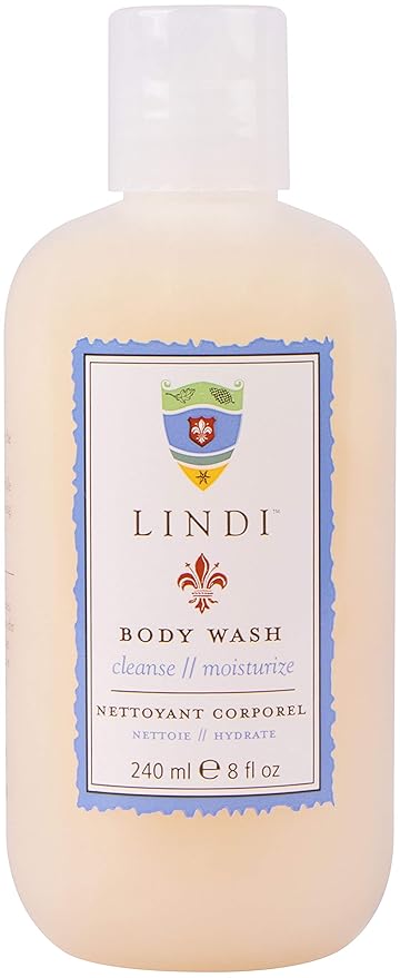 Lindi Skin Body Wash for Dry, Itchy & Sensitive Skin - Gentle, Non-Foaming Formula That Hydrates and Refreshes Your Body and Scalp - Relieves Painful Effects of Radiation Burn & Chemo Rash (8 fl oz)