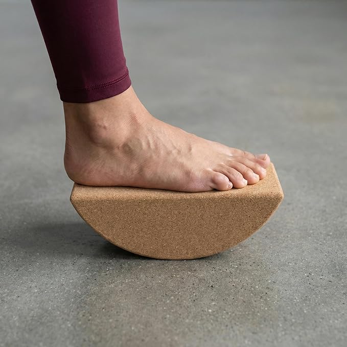 VOSAREA Cork Yoga Block High Density Yoga Brick for Balance Stretching Pilates Hot Meditation Non Slip Support for Core Workouts 9.44 X 3.93 X 3.34 in 1 Pack