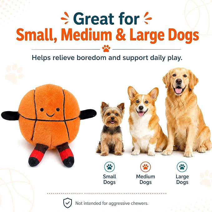 Interactive Dog Toys, Moving Basketball Dog Toy, Rechargeable Bouncing Ball