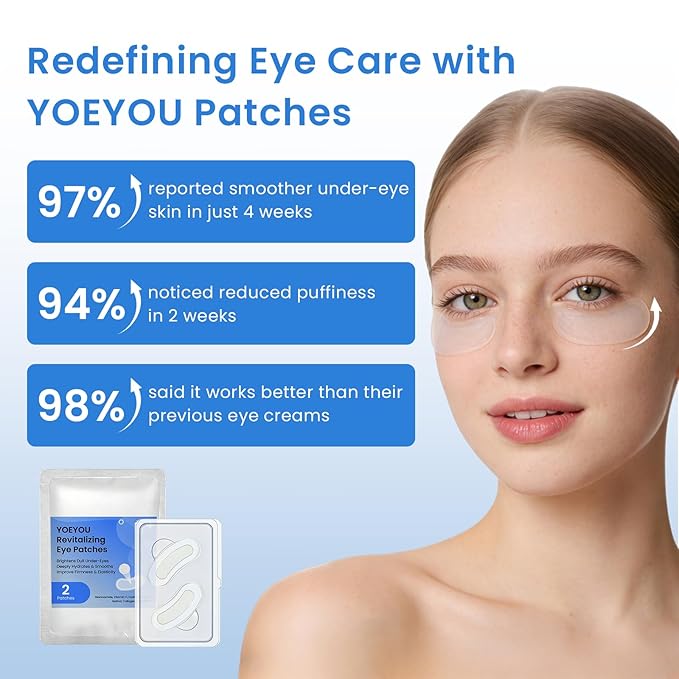 Micro-Dart Under Eye Patches for Puffiness, Dark Circles & Fine Lines | Hyaluronic Acid, Retinol, Collagen, Peptides, Vitamin C & Niacinamide | Korean-Inspired Eye Care (8 Pack)