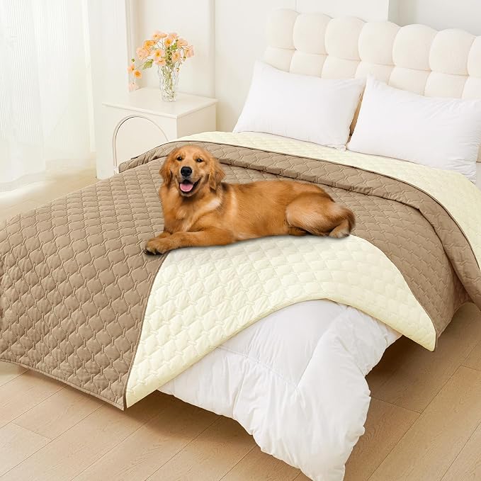 Smiry Waterproof Dog Bed Cover Blanket, Reversible Pet Blanket | Soft Reversible, Washable Leakproof Cats Dogs Couch Cover for Sofa, Couch, Furniture (82x120 Inch)
