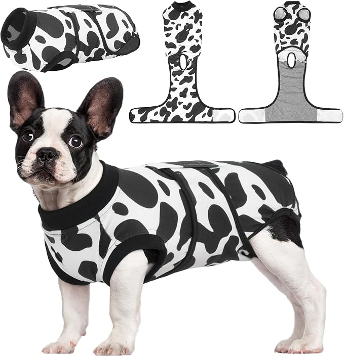 Kuoser Recovery Suit for Dogs Cats, Soft Dog Surgery Suit Female Male Spay | Professional Dog Onesie for Surgery, Substitute E-Collar & Cone, Prevent Licking Dog surgical suit Pet Neuter Suit