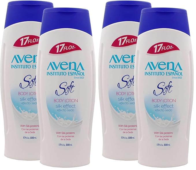 Avena Instituto Español Body Lotion Soft, Moisturizer, Softens and Smoothens your Skin, 2-Pack of 34 Fl Oz, 2 Bottles