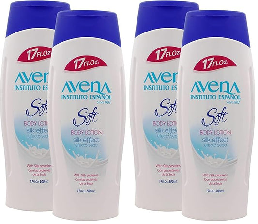 Avena Instituto Español Body Lotion Soft, Moisturizer, Softens and Smoothens your Skin, 2-Pack of 34 Fl Oz, 2 Bottles
