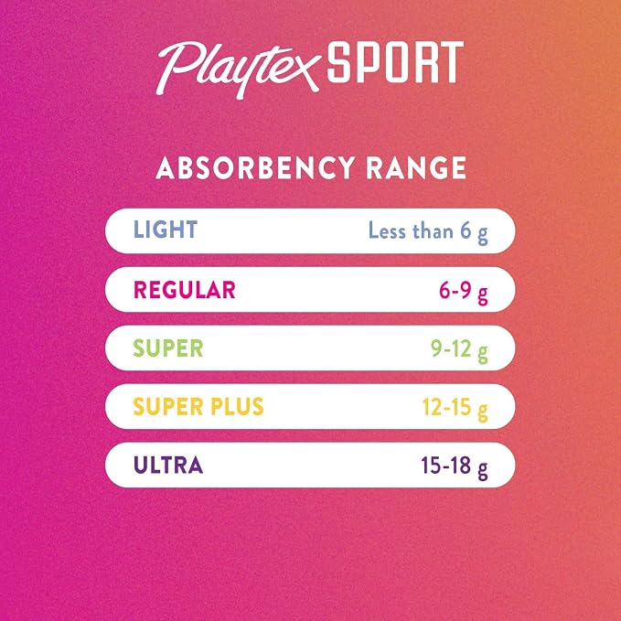 Playtex Sport Odor Shield Tampons Super Absorbency, Unscented - 16ct | Super Tampons for Women, Feminine Care, Playtex Tampon with 360 Leak Defense and Odor Control