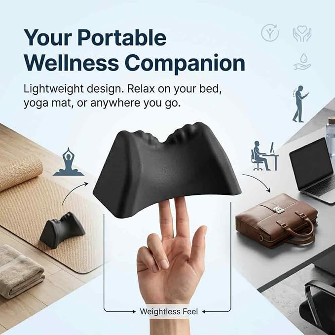 Cevera Posture Release Tool, Neck Stretcher Pillow | Cervical Traction Device, Acupressure Nodes, Tension Headache Relief, Shoulder Massage Relaxer, Muscle Soother