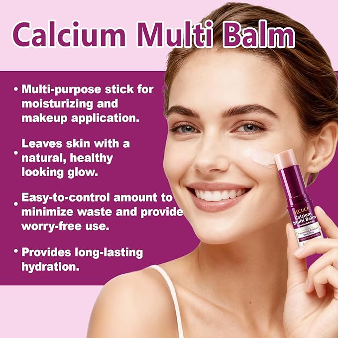Cemenrete Calcium Multi Balm,2PACK Cemenrete Calcium Volume Multi Balm Stick,Anti Wrinkle Calciums Balms,Collagen Moisturing Stick,Wrinkles,Almond & Vitamin E for Lip Eye Cream Neck