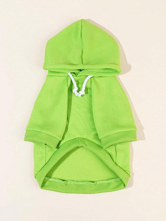 Basic Dog Hoodie Sweatshirt Puppy Sweater Warm Cat Costumes Pet Clothes for Chihuahua Puppy Kitten Small Medium Dogs Green X-Large
