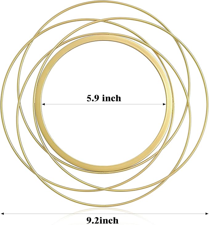 3 Set Round Mirrors for Wall Decor Living Room Bedroom Bathroom Dining Room Metal Circle Mirror Set Boho Decorative Sunburst Wall Art Accent Entryway - Gold 9.5 in