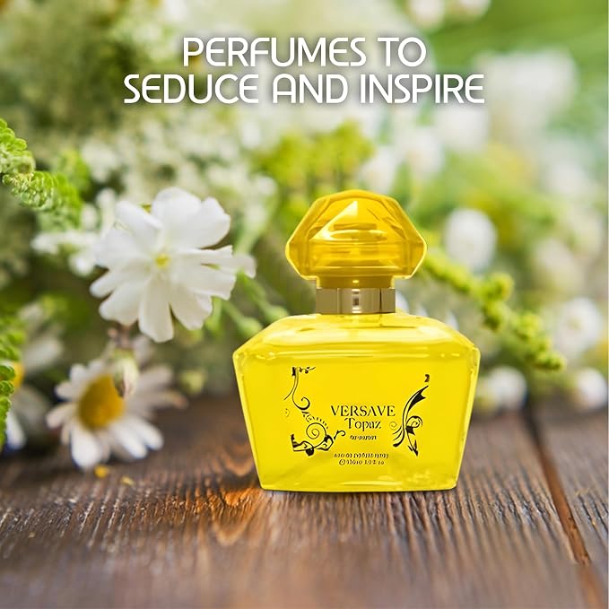 A CENTER Versave Topaz Eau de Parfum Spray for Women,Wonderful Gift,Gourmand Fragrance,Daytime and Casual Use,for all Skin Types,a Classic Bottle,3.4 Fluid Ounce
