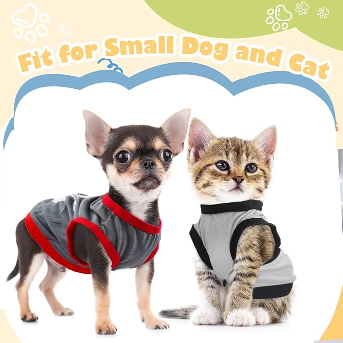 4 Pieces Dog Clothes for Small Dogs Boy Soft Dog Shirts Cute Chihuahua Yorkie Teacup Dog Clothes Pet Puppy Cat Tiny Dog Outfits (X-Small)