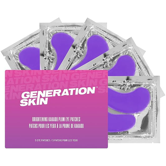 Generation Skin Eye Patches for Dark Circles and Puffiness, Under Eye Mask with Hyaluronic Acid and Kakadu Plum, Vegan and Cruelty-Free Under Eye Patches, Kakadu Plum Eye Masks, 5-Pack