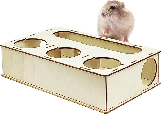 Big+Spring+Sales,Hamsters Foraging Toys, Small Animals Hide Treats Foraging Puzzle Toys,Wooden Foraging Game Interactive Enrichment Toy for Hamsters,Chinchillas,Rats and Gerbils