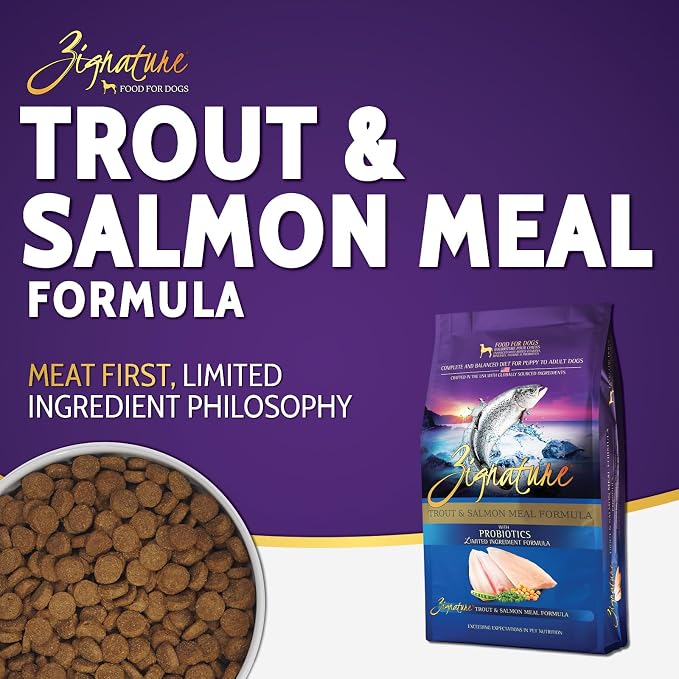 Zignature Dry Dog Food - Trout and Salmon Meal Formula, 12.5-Pound