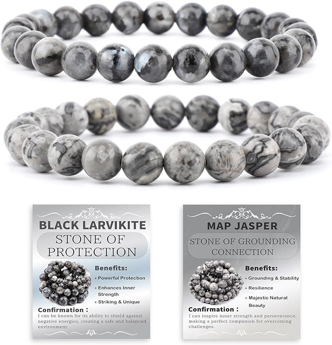 NCB 2.3-Piece 4mm Natural Crystal Gemstone Stretch Bracelets – Handmade Reiki Energy Healing Jewelry for Meditation,Yoga, Unisex
