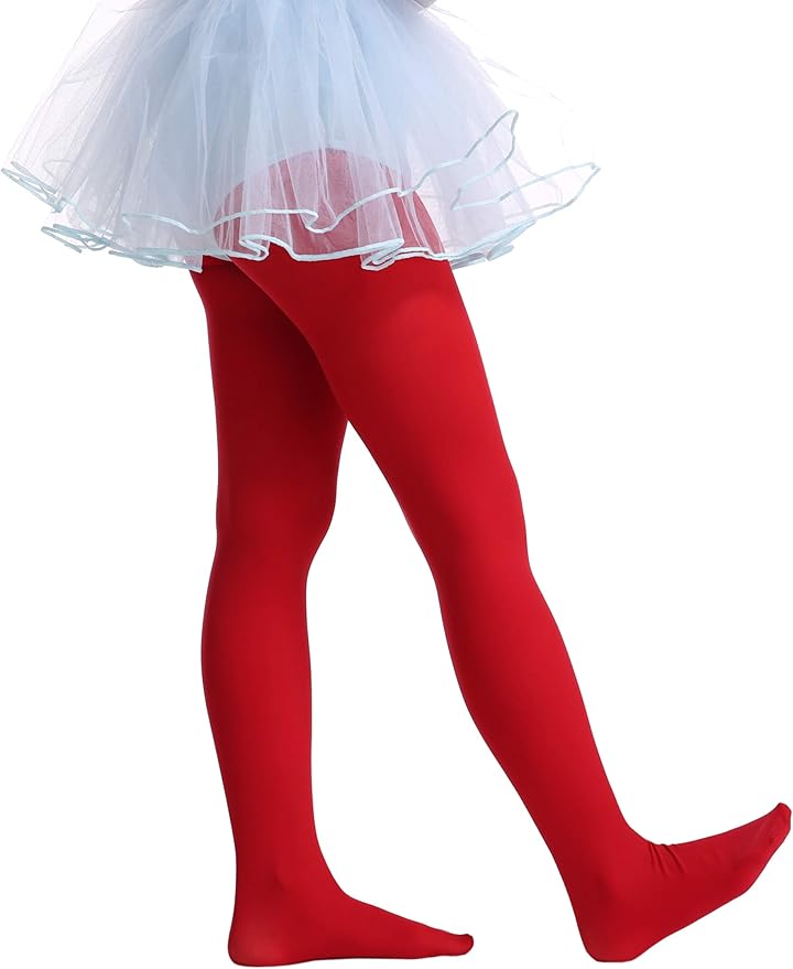 EVERSWE Girls Semi Opaque Footed Tights, Microfiber Tights