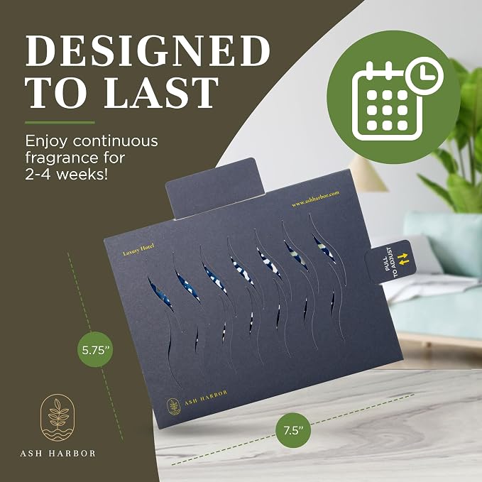 Luxury Hotel Aromatherapy 4 Pack - Filter Fresh Whole Home Air Freshener System - HVAC Vent Freshener for Home AC - House Air Fresheners Smell Good for Office, & More by Ash Harbor