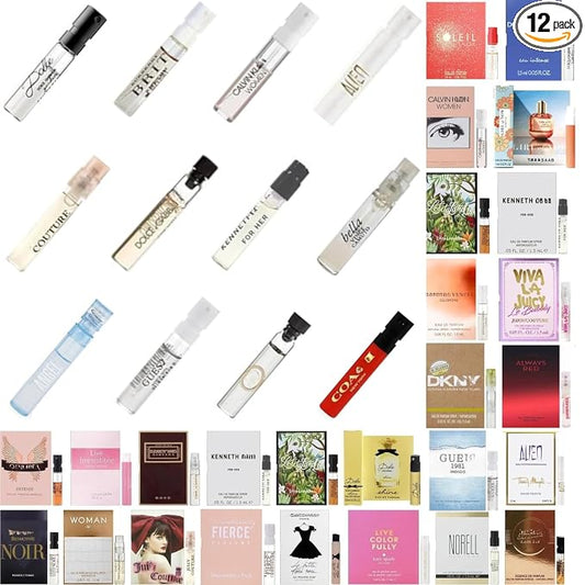 Tradeberry High End Designer Perfume Sample Set for Women - Pack of 12 Perfume Samples for Women