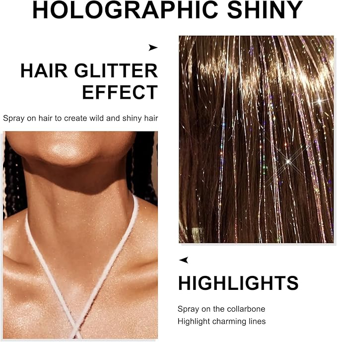 Hair and Body Glitter Spray, 1PC Sparkling Pink Glitter Dry Powder Makeup for Clothes, Festival Rave Prom Loose Sparkle Powder,Holographic Ultra Fine Resin Glitters for Crafts(Pink)