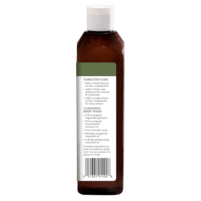 Aura Cacia Organic Skin Care Oil, Vegetable Glycerin, 16 Fluid Ounce