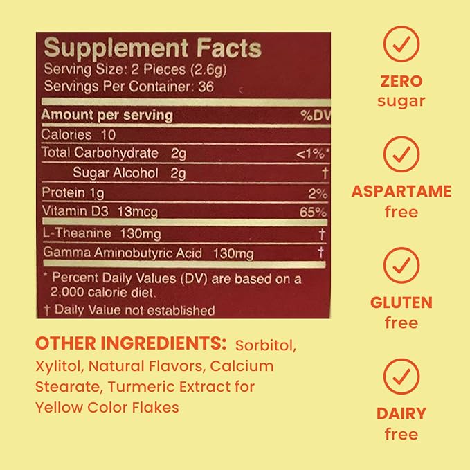 Neuro Day & Night Support Set – Energy & Focus Gum (54ct, Peppermint) + Calm & Clarity Mints (72ct, Honey Lemon) – Natural Caffeine, GABA, L-Theanine, B12 + B6 – Sugar-Free Nootropic Supplement Bun