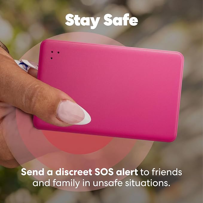 Life360 Tile Slim - Wallet Finder, Bluetooth Tracker and Item Locator for Luggage Tags, Passports and More. Both iOS and Android Compatible. Phone Finder. 1-Pack (Pink Punch)