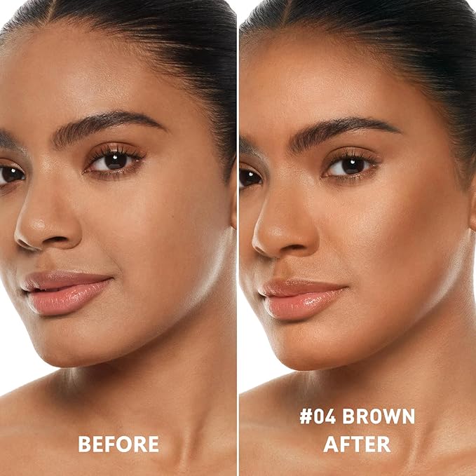 FOCALLURE Cream Contour Stick, Matte Bronzer Stick, Professional Face Shaping & Contouring Stick Makeup, Easy to Apply with Buildable Coverage, Long Lasting & Sweatproof, BROWN