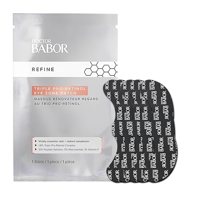 BABOR DOCTOR Retinol Eye Patches, Anti-Aging Eye Treatment, Fight Against Dark Circles, Tightenting and Anti-Wrinkle Eye Mask, 5 Pack