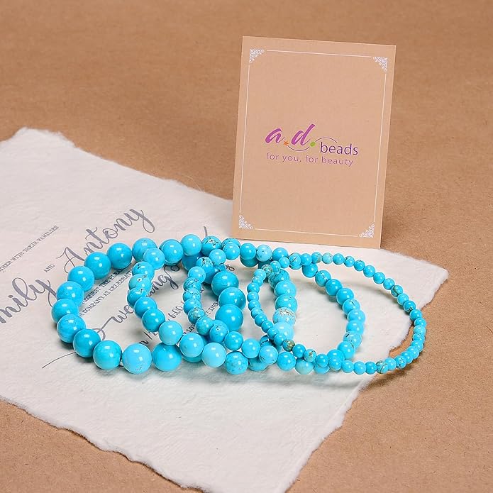 AD Beads Handmade Gemstone Stretch Elastic Bracelet Crystal Healing Reiki Nature's Beauty and Spiritual Essence Unisex