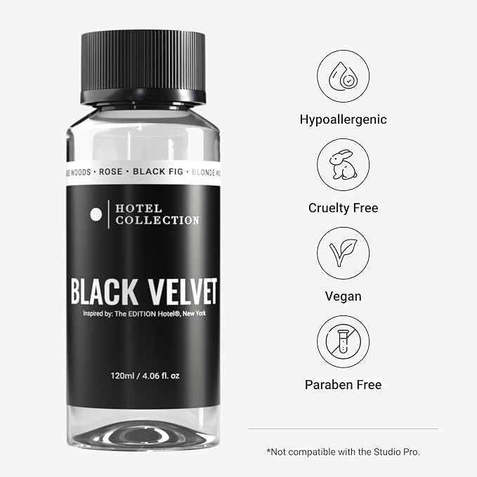 Hotel Collection Diffuser Oil - Black Velvet - Aromatherapy Essential Fragrance Oil - Blonde Woods, Rose, and Black Fig - 120ML 4.1 Fl oz