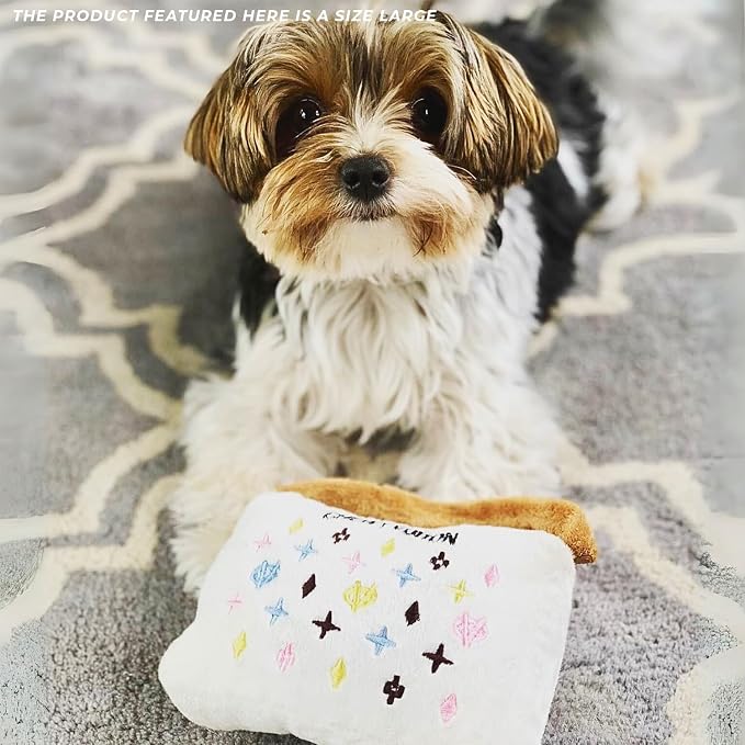 Haute Diggity Dog Chewy Vuiton Handbag Plush Dog Toy, Designer Parody Toy