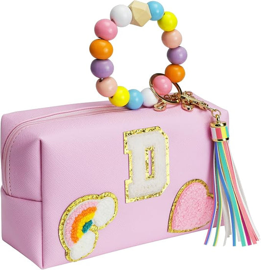 Elilier Birthday Gifts for Kids 4 5 6 7 8 9 10 11 12 year Old, Girl gifts Skin Care, Letter Pouch Cosmetic Toiletry Bag, Personalized Gift for Girl, Gift Bags