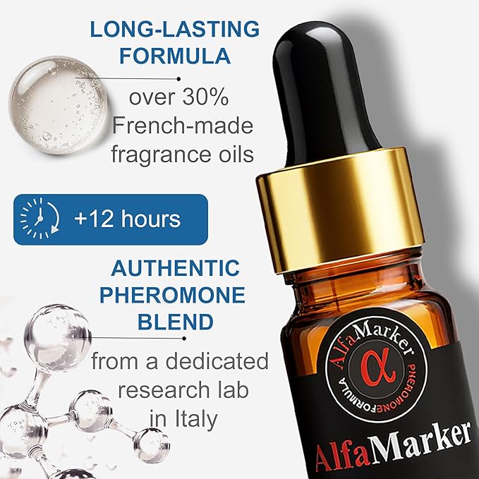 Concentrated Pheromone Cologne for Men. Pheromones Infused Original Extra Strength Formula, Premium Long-Lasting Perfume Oil for Men, 5 ml Travel Size