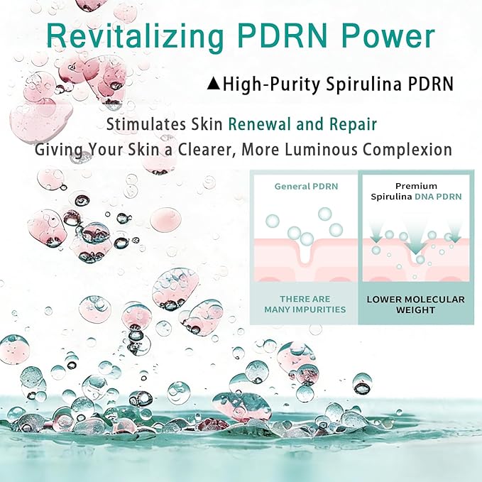 Spirulina Vegan Essence PDRN Balm Stick | Sodium DNA + Collagen + Ceramide NP Multi Balm | All-in-One Face Lip Neck Balm & Eye Cream & Makeup Primer | Hypoallergenic & Sensitive Skin (9g (Pack of 2))