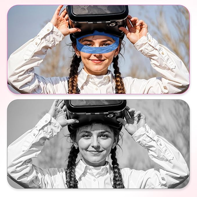 2 Pack VR Eye Mask, Adjustable Breathable VR Sweat Band Comfortable and Sweat-Resistant Eye Face Cover for Meta/Oculus Quest 2/3/3S/Pro Most VR Devices and Any Head Size