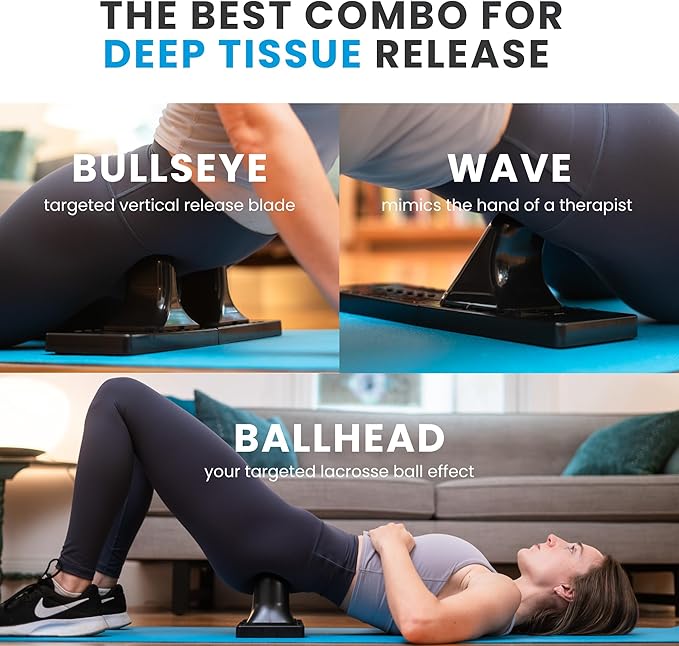 Thrival Deep Tissue Pro - Fully Adjustable Psoas Muscle Release Tool for Hip Flexor, Back, Glute, Iliacus, and Neck Pain - Trigger Point and Myofascial Release Tool – Carbon Black